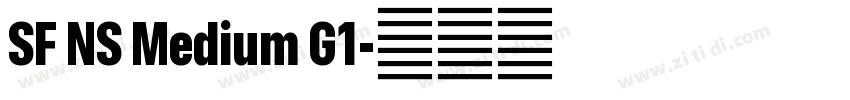 SF NS Medium G1字体转换